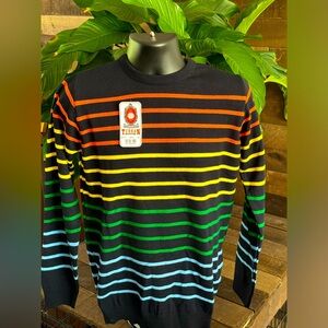 Turhan Men’s multi striped athletic fit sweater